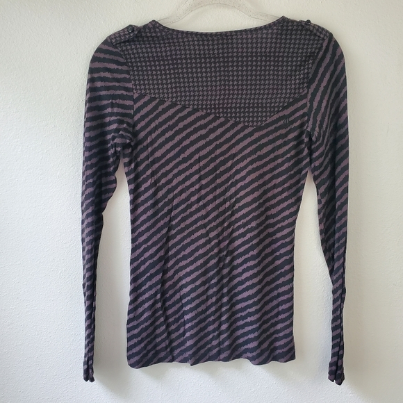 Volcom Striped Henley Long Sleeve Top Size Small - Picture 4 of 4